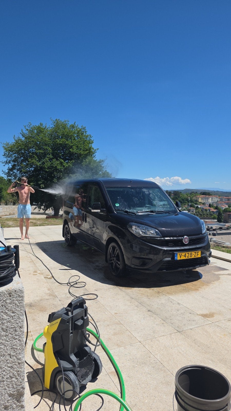 Fiat Doblo 1.6 L2H1 getuned en dikke velgen!, Voorwielaandrijving, Stof, Zwart, 4 cilinders