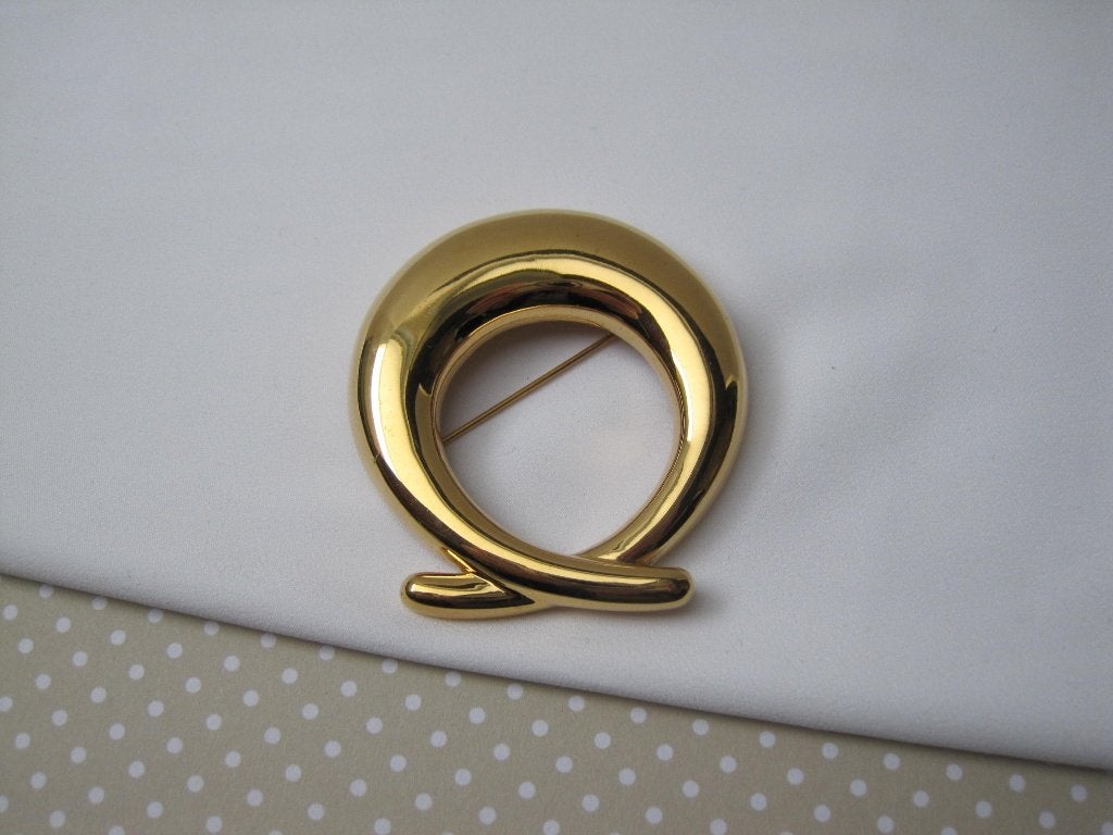 Broche Monet goudkleurig fantasie model 5.0x5.6, Verzenden, Zo goed als nieuw, Goud, Overige materialen