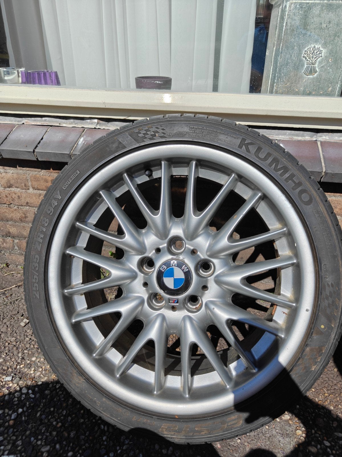 BMW e46 18 inch style 72 achterwiel, Ophalen, 18 inch, Gebruikt, 255 mm