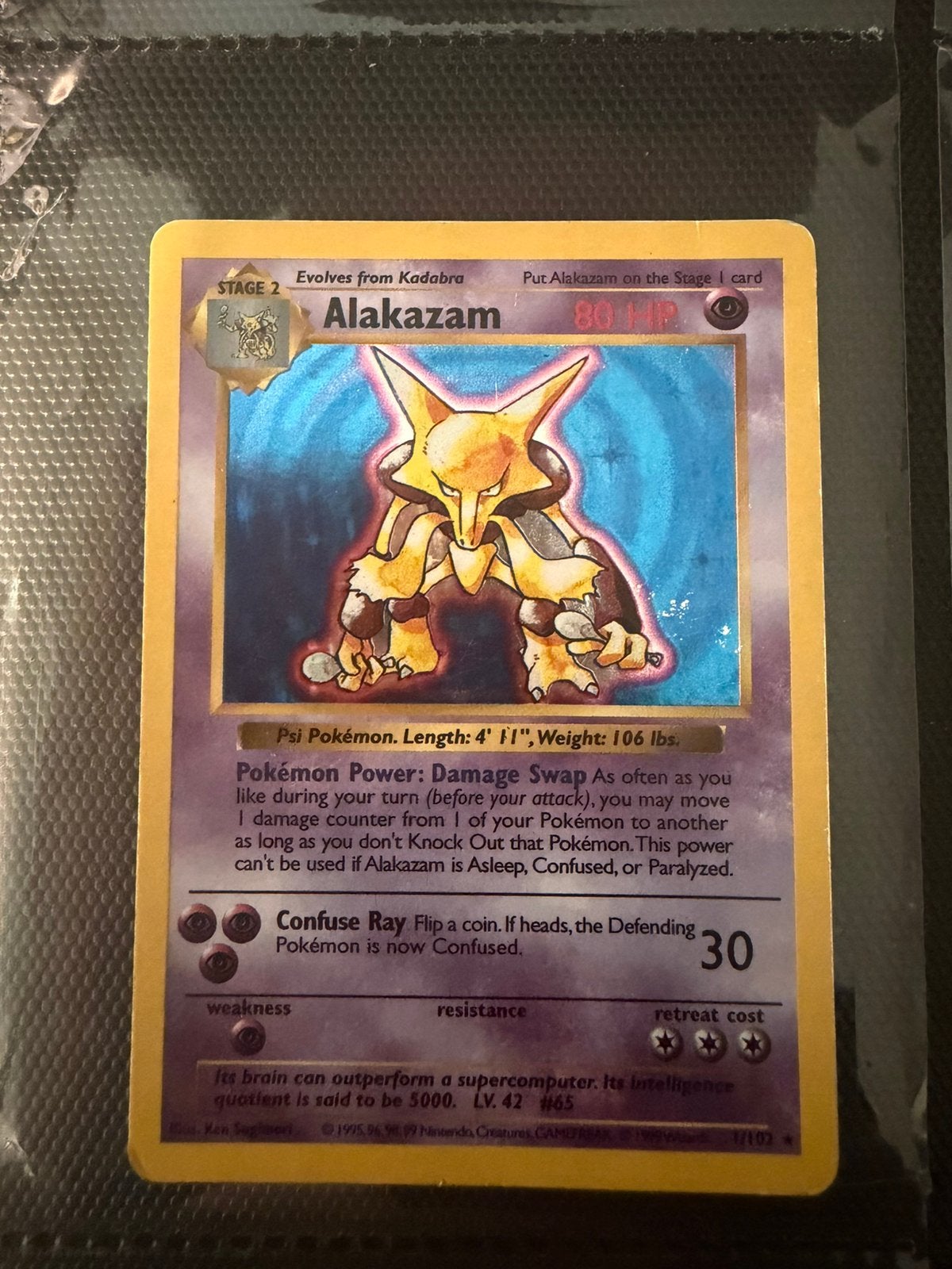Alakazam Holo Base Set, Ophalen of Verzenden, Zo goed als nieuw