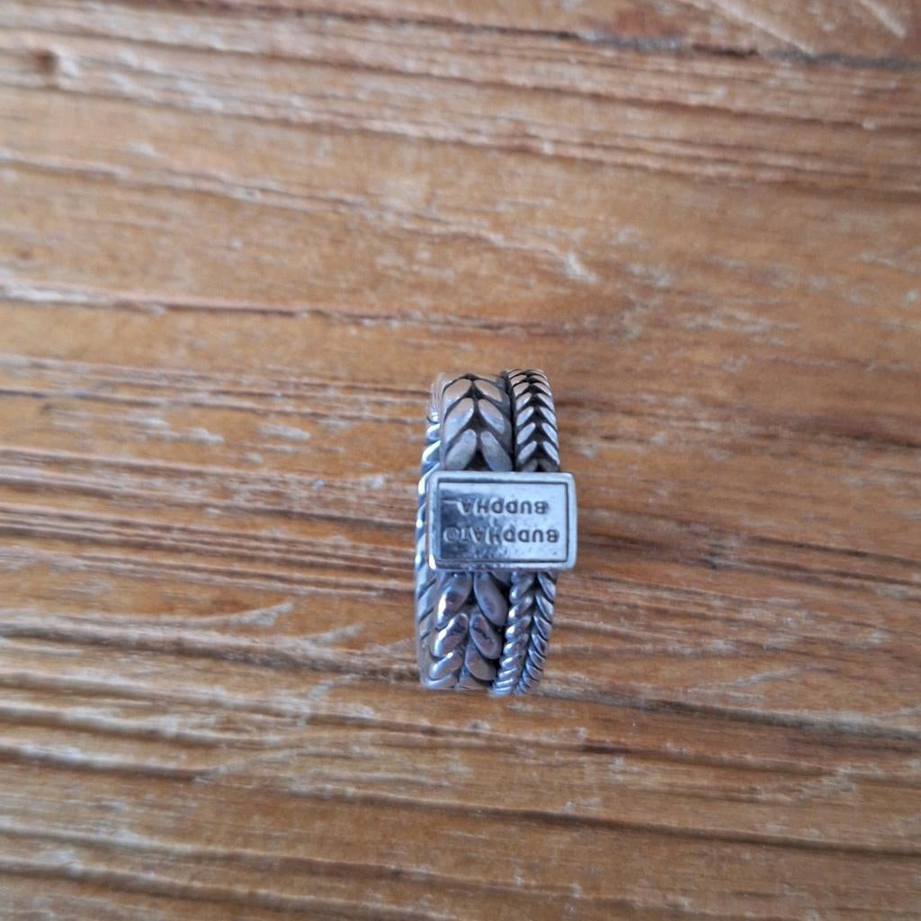Buddha to buddha Ring Barbara dubbel maat 17, Ophalen, Zo goed als nieuw, 17 tot 18, Dame of Heer