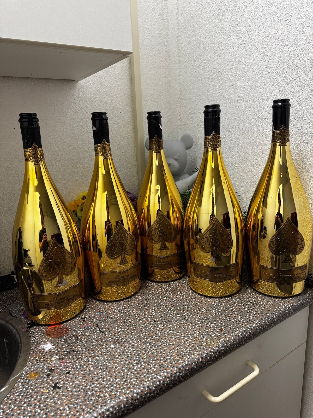 5x lege Armand de Brignac 3L flessen - Exclusieve Champagne, Ophalen of Verzenden, Nieuw, Frankrijk, Champagne