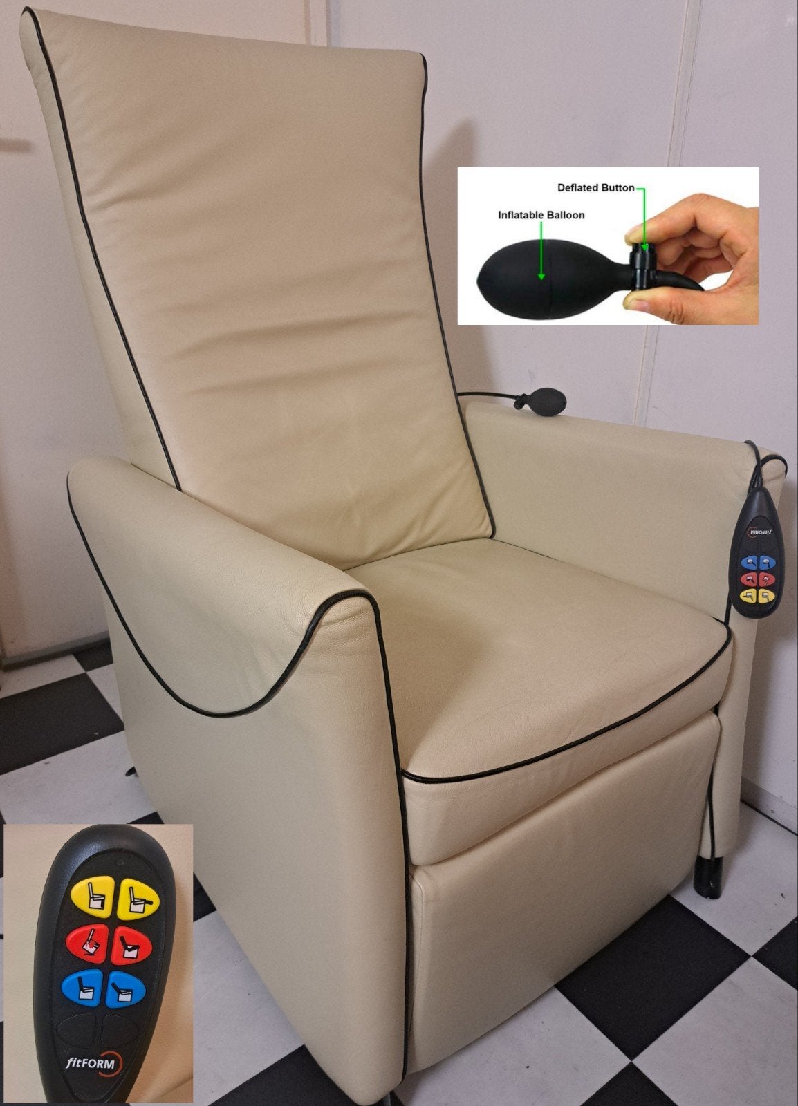 Fitform WELLNESS 247 Sta op stoel Leer
klassiek model. Een t, Ophalen, Minder dan 75 cm, Leer, Zo goed als nieuw