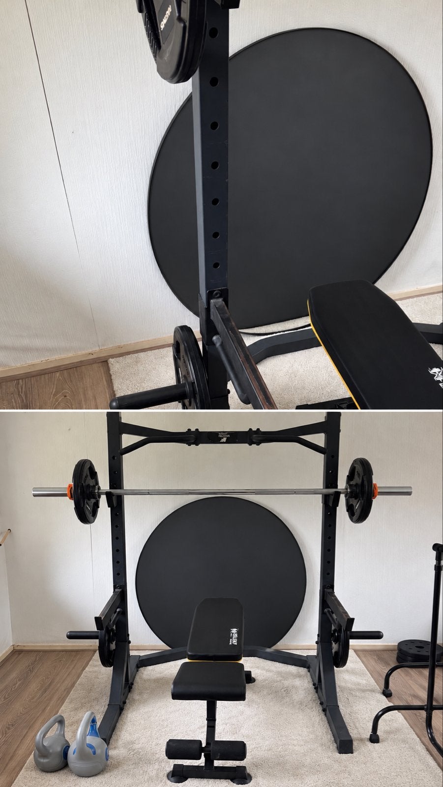 Fitness rack (Krachtstation) excl. halters en gewichten, Ophalen, Krachtstation, Armen, Zo goed als nieuw