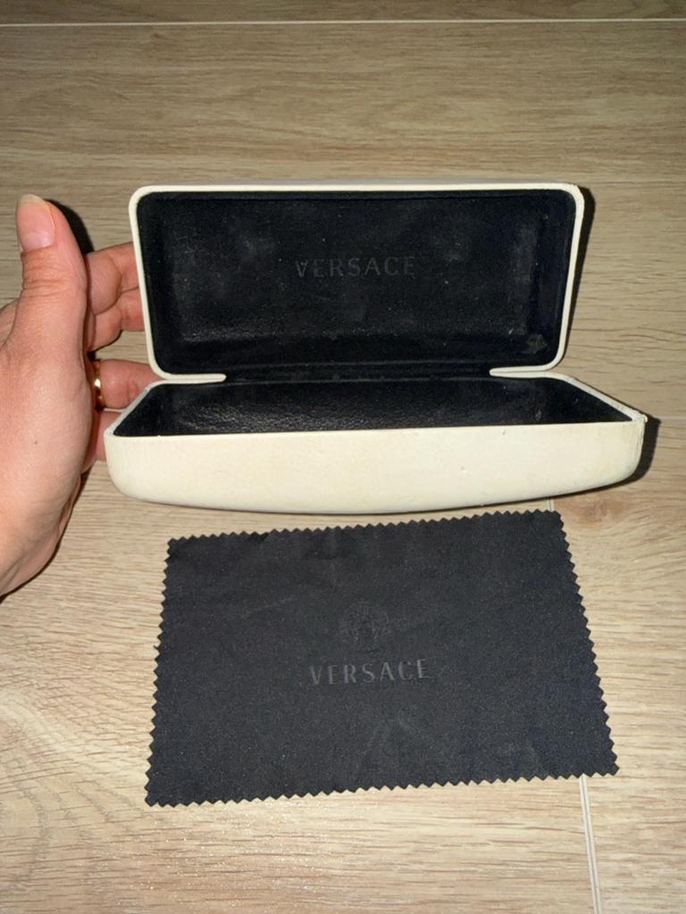 Versace zonnebril met steentjes, Gebruikt, Zonnebril, Zwart, Gianni Versace