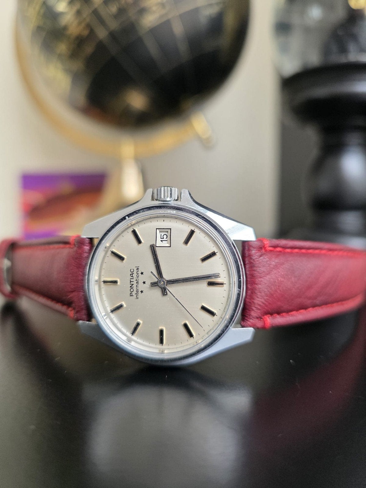 Pontiac International Horloge - Vintage Herenhorloge, Overige merken, Staal, Polshorloge, 1960 of later