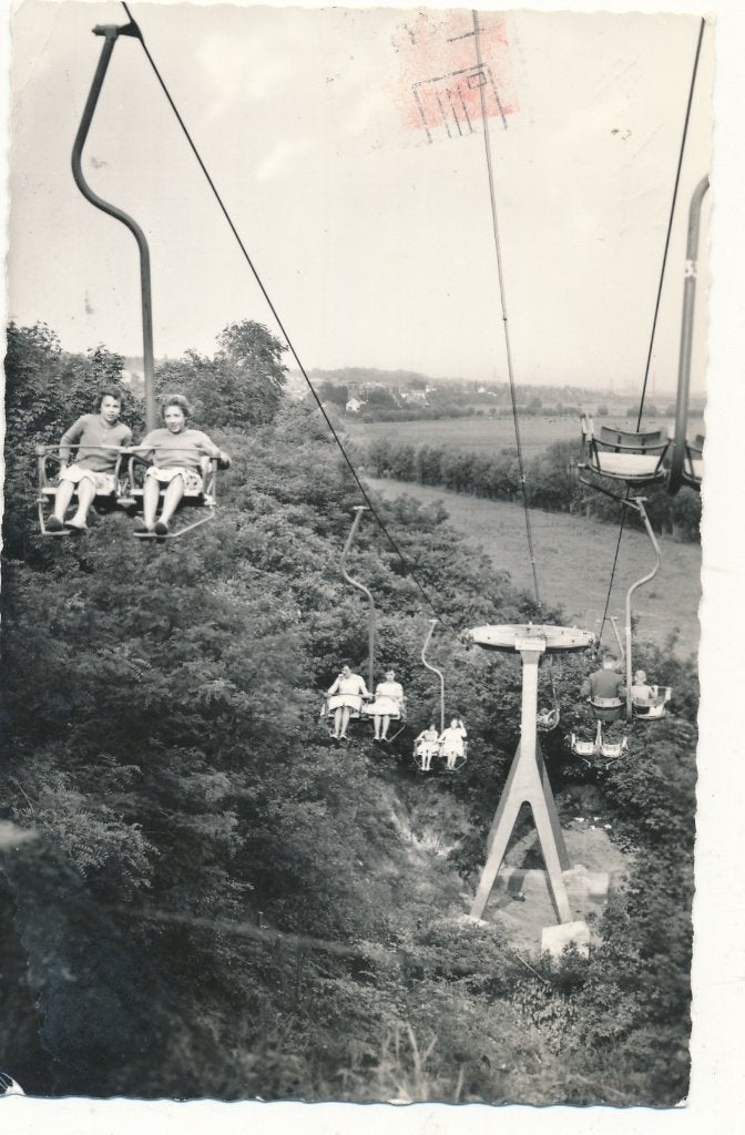 9992 Oosterbeek, Rijnterras Westerbouwing Kabelbaan, Verzamelen, Ansichtkaarten | Nederland, Verzenden, 1940 tot 1960, Gelderland