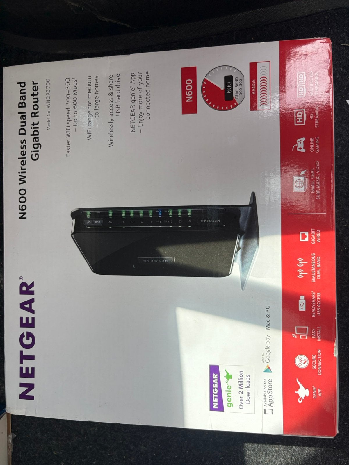 Routers 21x, NETGEAR N600 WNDR3700 – Nieuw & Fabrieksgeseald, Ophalen of Verzenden, Zo goed als nieuw