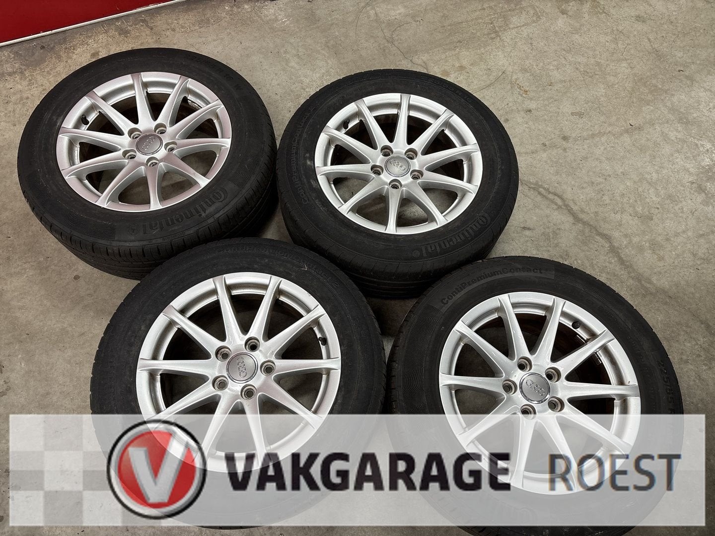 Velgen set Audi TT 5x112 225/55 R16 Continental, Auto-onderdelen, Banden en Velgen, Banden en Velgen, Zomerbanden, 16 inch, 225 mm