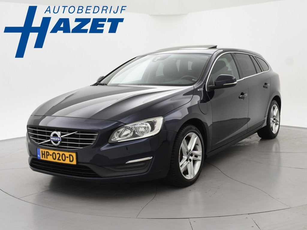 Volvo V60 2.4 D6 TWIN ENGINE *EURO 6* 285 PK + SCHUIFDAK | L, Automaat, Euro 6, Blauw, Vierwielaandrijving