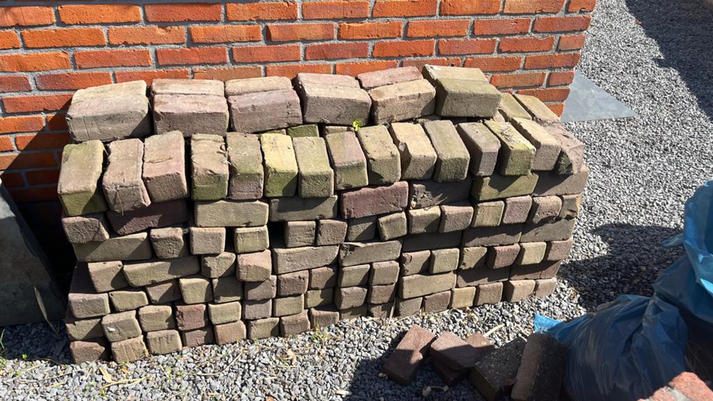 237kei formaat klinkers 19,5x9,5x8 met halfjes, Ophalen, Overige materialen, Gebruikt, Overige typen
