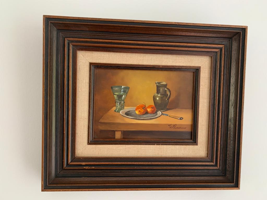 Stilleven van v/d Klaauw - Olieverf op paneel, Antiek en Kunst, Ophalen of Verzenden