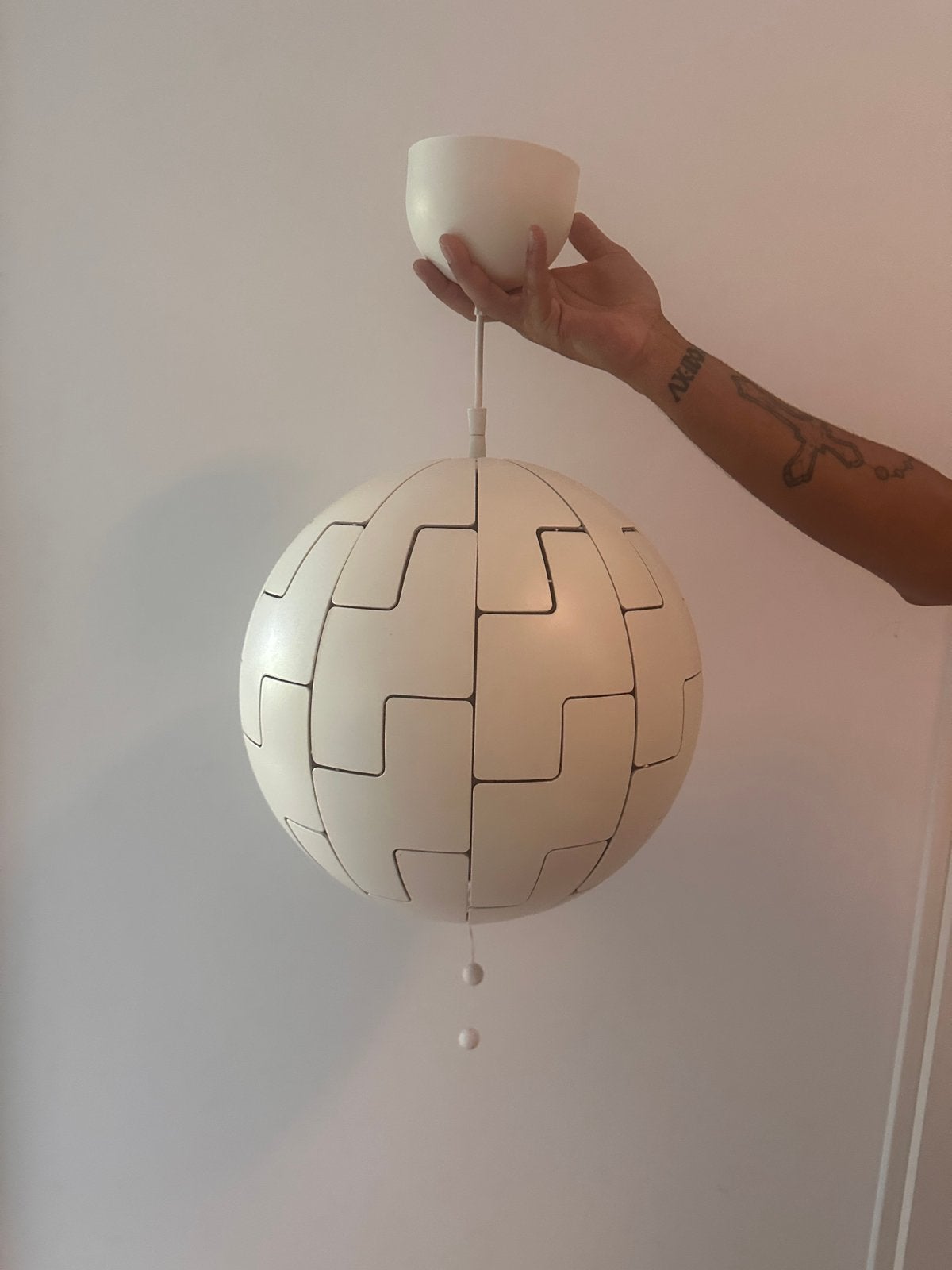 IKEA PS 2014 Hanglamp - Wit, Verstelbaar Design, Ophalen, Zo goed als nieuw, Kunststof, 50 tot 75 cm