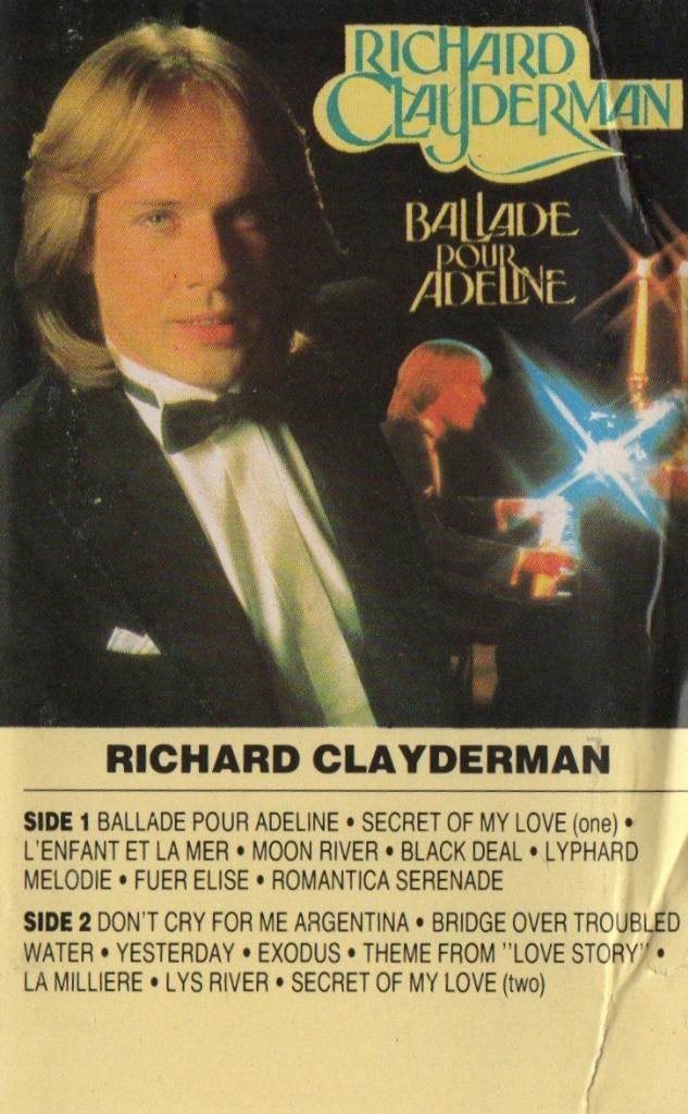 Cassettebandje Richard Clayderman – Ballade Pour Adeline, Ophalen of Verzenden, Gebruikt, Pop, 1 bandje