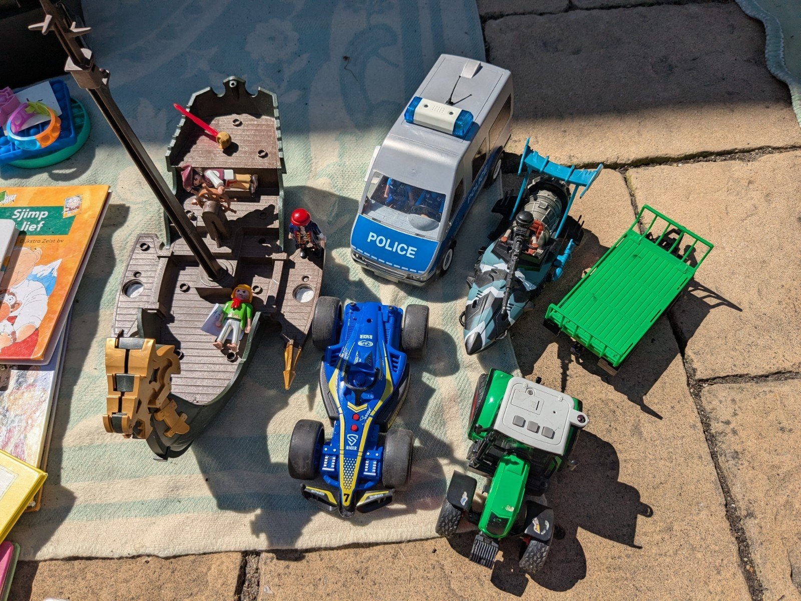 Diverse speelgoedset: Playmobil, raceauto, tractor en meer, Ophalen, Gebruikt
