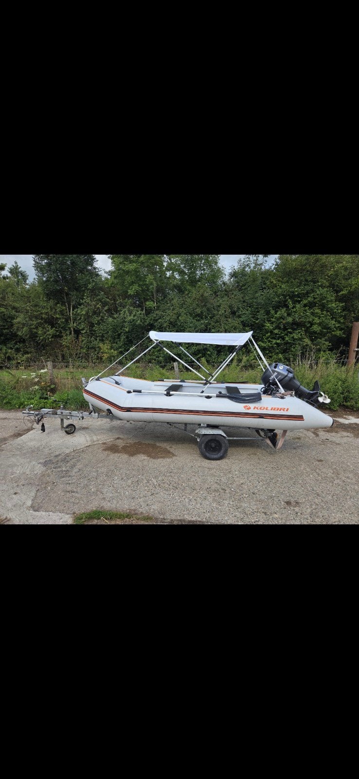 Kolibri 360d opblaasbare boot met Yamaha buitenboordmotor 6p, Ophalen, Gebruikt, Overige typen, Motorboot