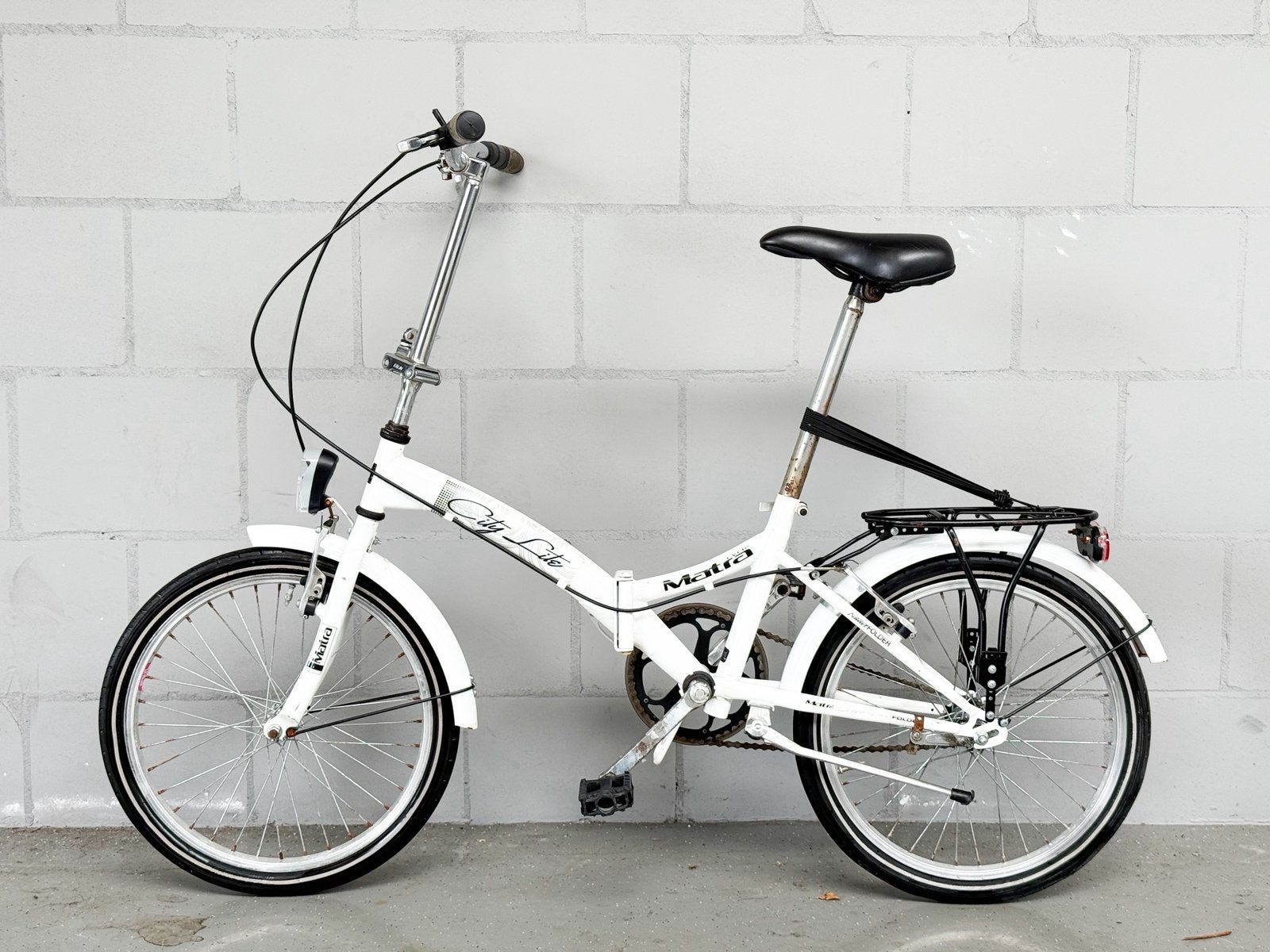 Vouwfiets Folding Bike 20 Inch Wit I.R.S., 20 inch of meer, Zo goed als nieuw, Totaal opvouwbaar, Schijfrem