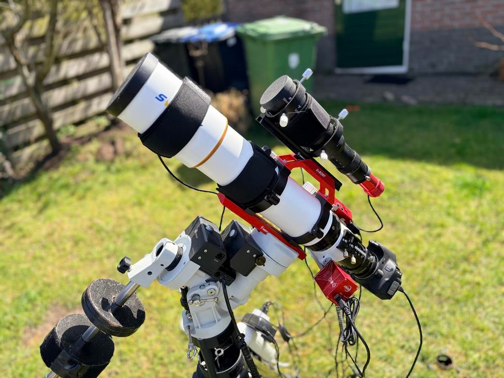 Complete astrofotografie set: SVBONY 80ED + CEM25P + ASIAIR, Ophalen, Lenzentelescoop (refractor), 80 tot 200 mm, Met statief