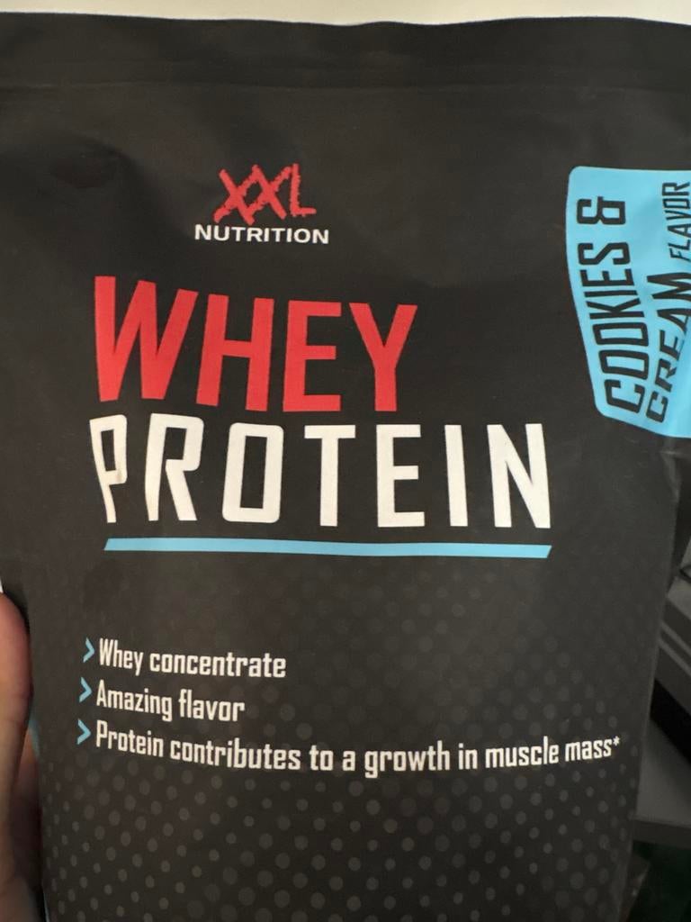XXL Nutrition Whey Proteïne Cookies & Cream, Ophalen of Verzenden, Zo goed als nieuw, Poeder of Drank