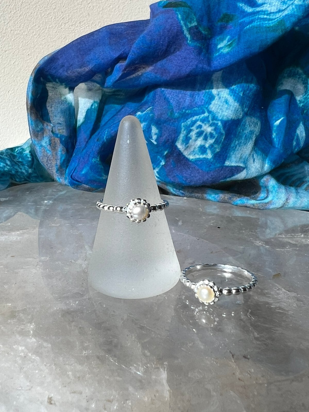Parel zoetwater beschermt harmonie liefde geluk balans, Sieraden, Tassen en Uiterlijk, Ringen, Wit, Magnolia11, Nieuw, Ophalen of Verzenden