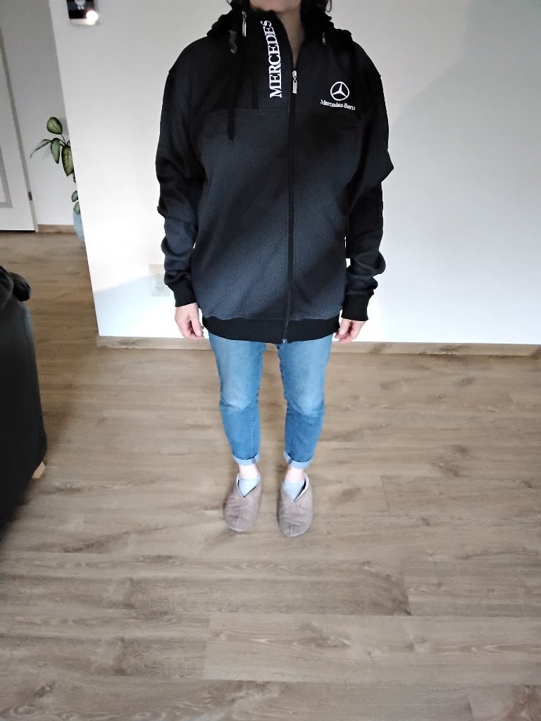 Sportief Mercedes jack / vest. Met afritsbare capuchon., Zwart, Nvt, Nieuw, Ophalen of Verzenden