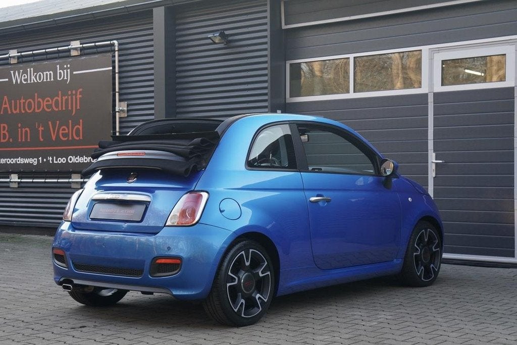 Fiat 500 C 1.2 500S DIGITALE COCKPIT LEDER AIRCO PDC ARMSTEU, Auto's, Fiat, Gebruikt, 4 cilinders, Cabriolet, Leder en Stof
