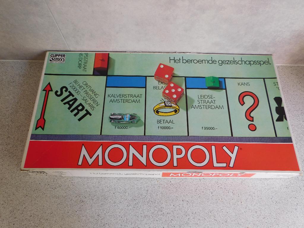 Monopoly 1980  2-7 spelers Clipper, Vijf spelers of meer, Ophalen of Verzenden, Gebruikt, Clipper, makers van monopoly