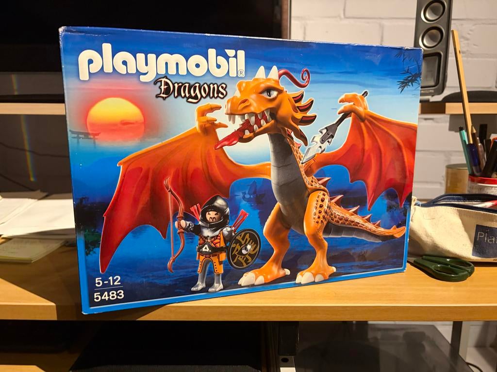 Playmobil Dragons 5483 - Draak met strijder, Kinderen en Baby's, Speelgoed | Playmobil, Ophalen of Verzenden, Zo goed als nieuw
