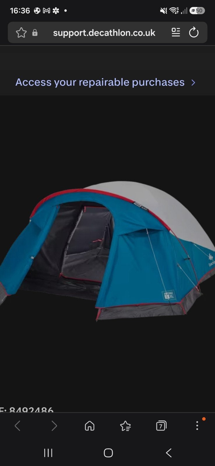 Nieuwe quechua arpenaz 3 xl fresh Black tent, Ophalen, Nieuw, Tot en met 4