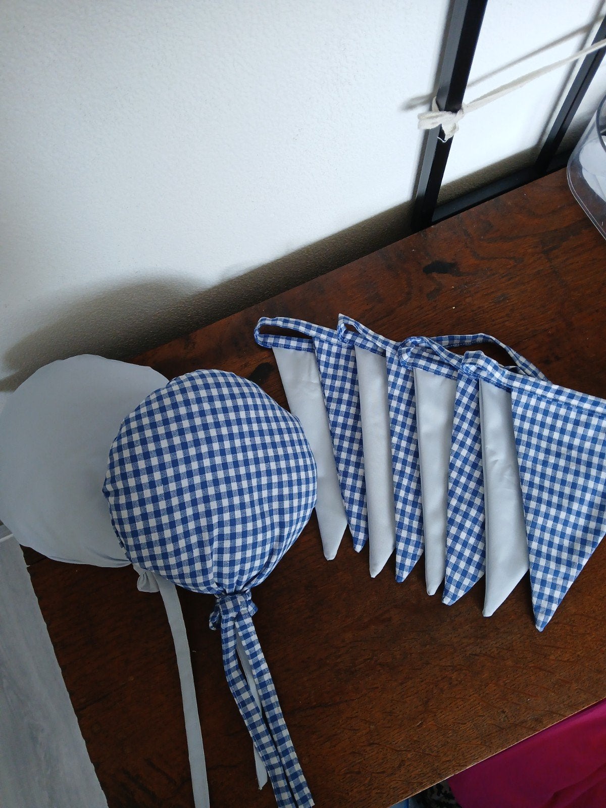 Handgemaakte Verjaardag Set: Slinger & Stoffen Ballonnen, Hobby en Vrije tijd, Ophalen of Verzenden, Nieuw, Versiering, Verjaardag