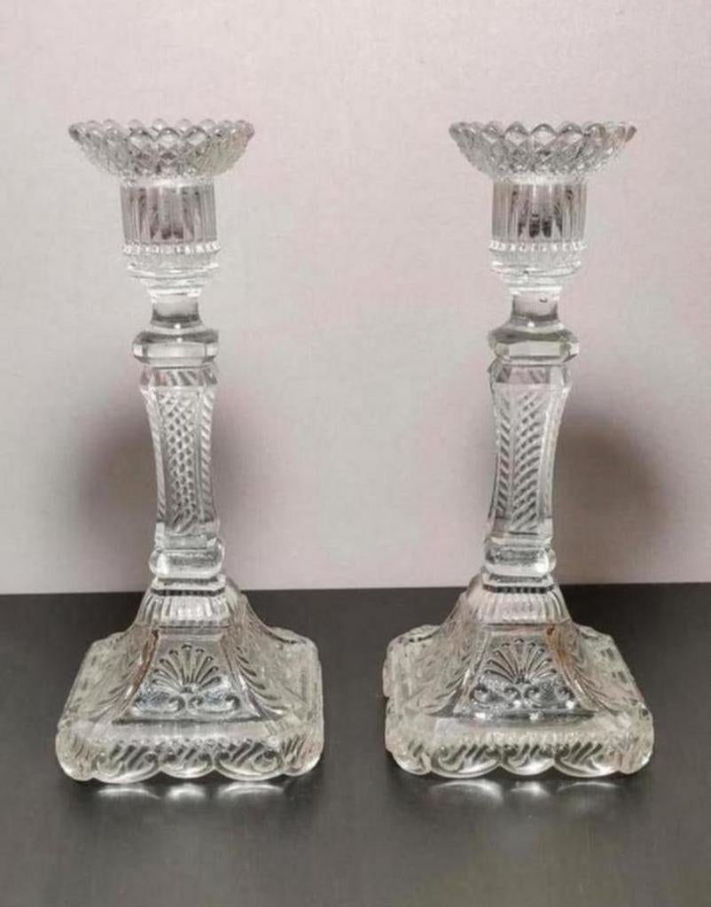 Set art-déco kandelaars, Ophalen of Verzenden, Koper of Brons