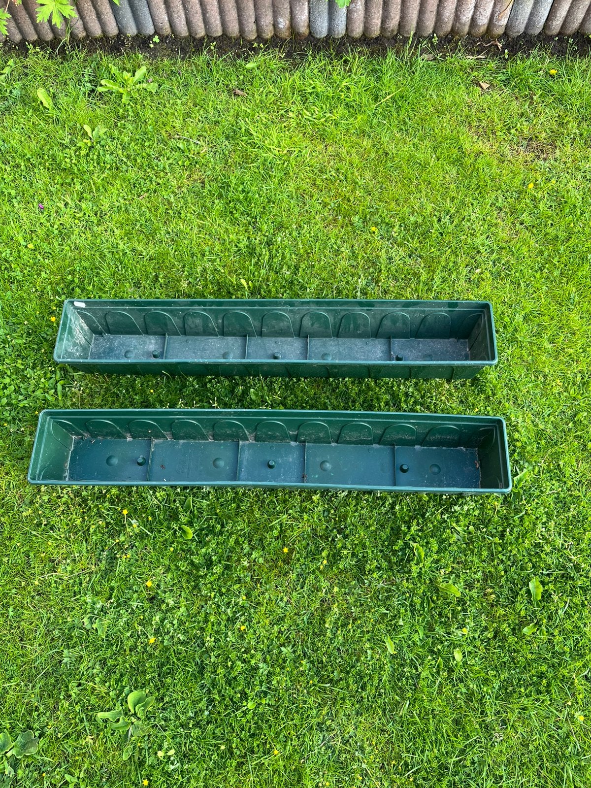 2 lange planten bakken elho, groen, Ophalen, Kunststof, Gebruikt, Balkon