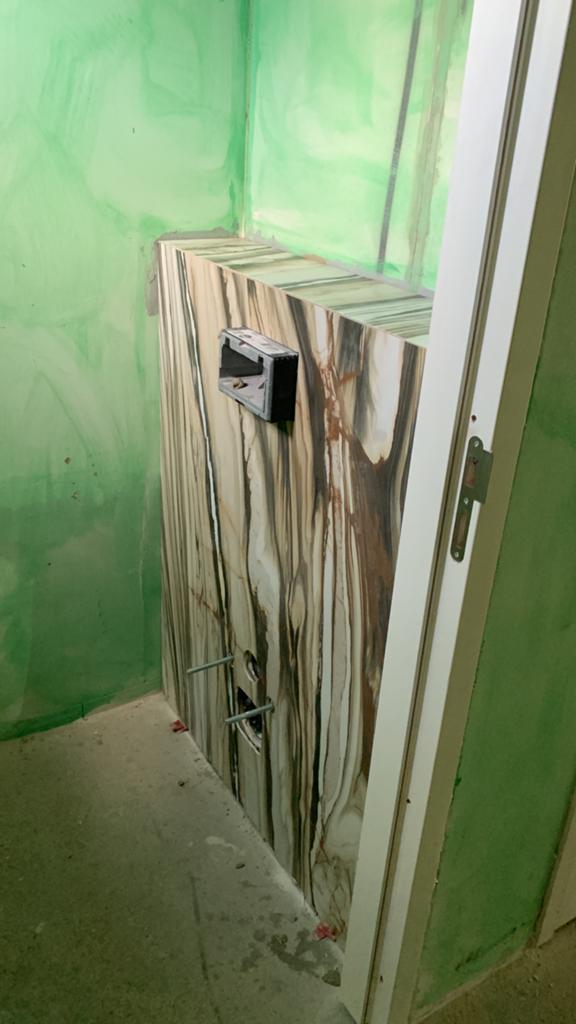 Luxe marmerlook tegels 120x120 voor wc of badkamer, Doe-het-zelf en Verbouw, Tegels, Ophalen, 60 cm of meer, Nieuw, Vloertegels
