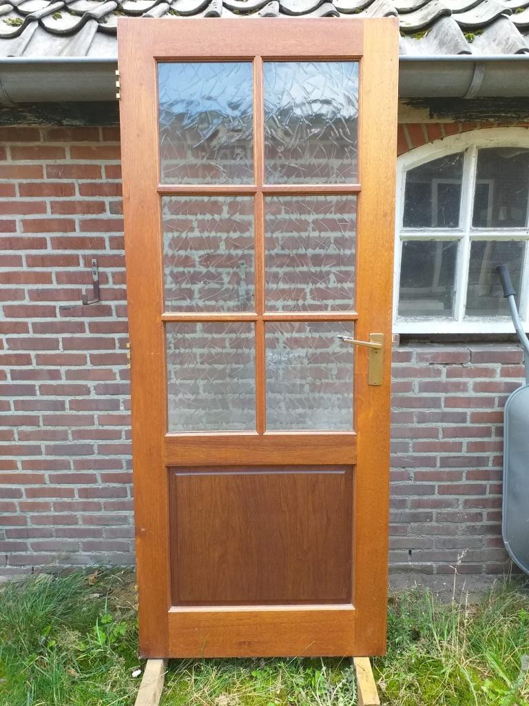 Meranti binnendeur, Ophalen, Gebruikt, 80 tot 100 cm, Binnendeur