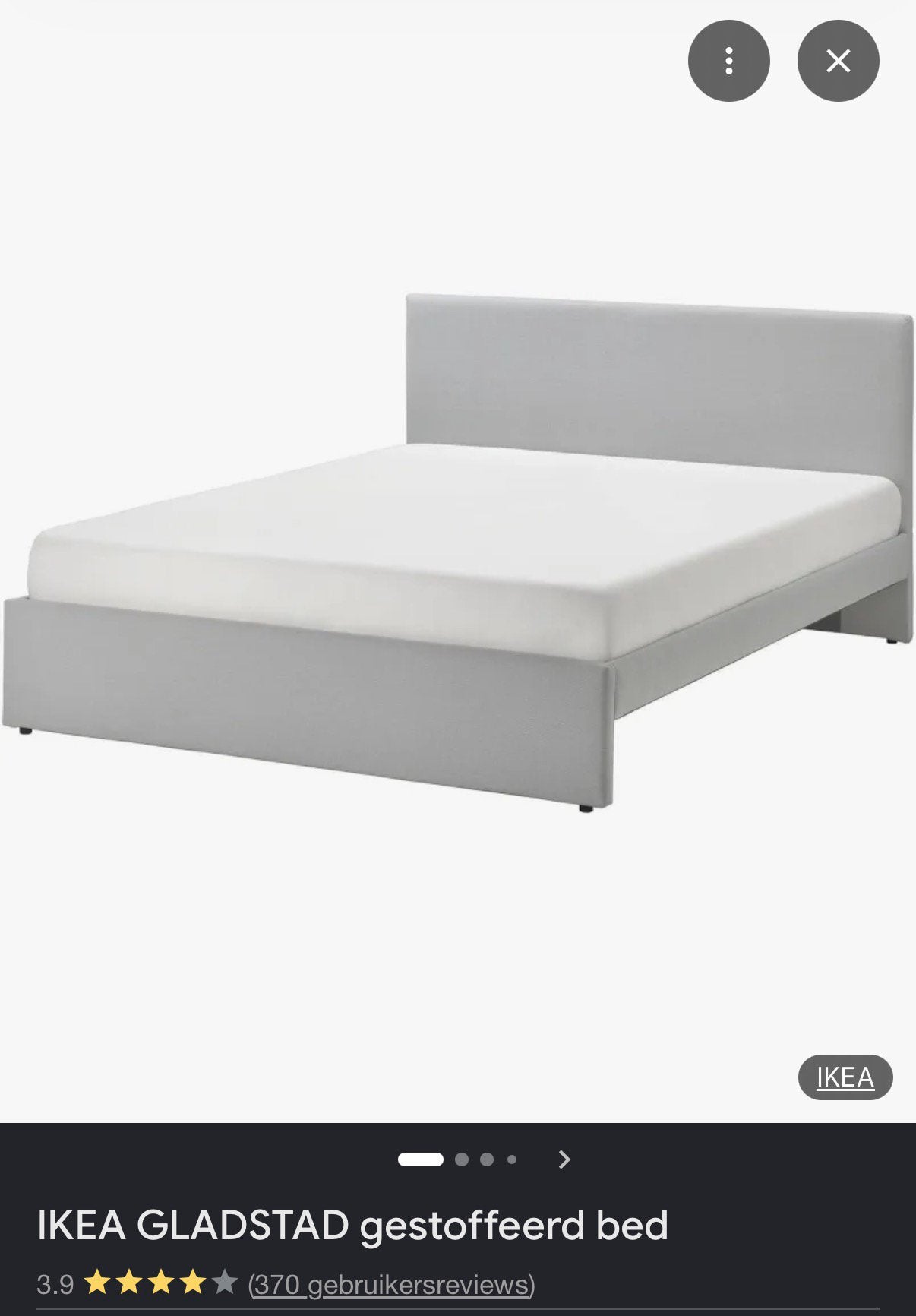 Gladstad bed, Huis en Inrichting, Slaapkamer | Bedden, Ophalen, Eenpersoons, Wit, Zo goed als nieuw