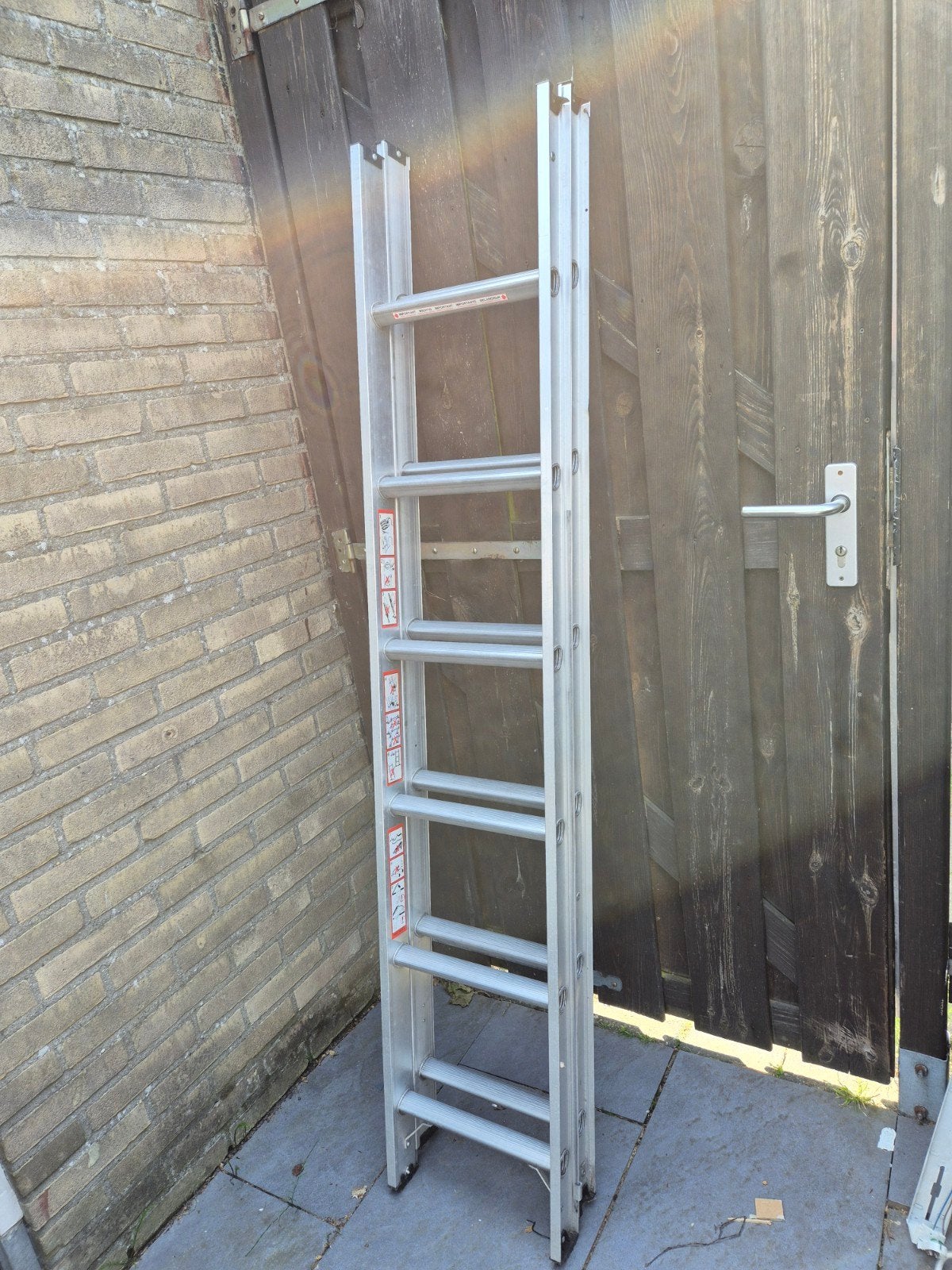 Aluminium Ladder, Doe-het-zelf en Verbouw, Ophalen, Gebruikt, Ladder, Opvouwbaar of Inschuifbaar