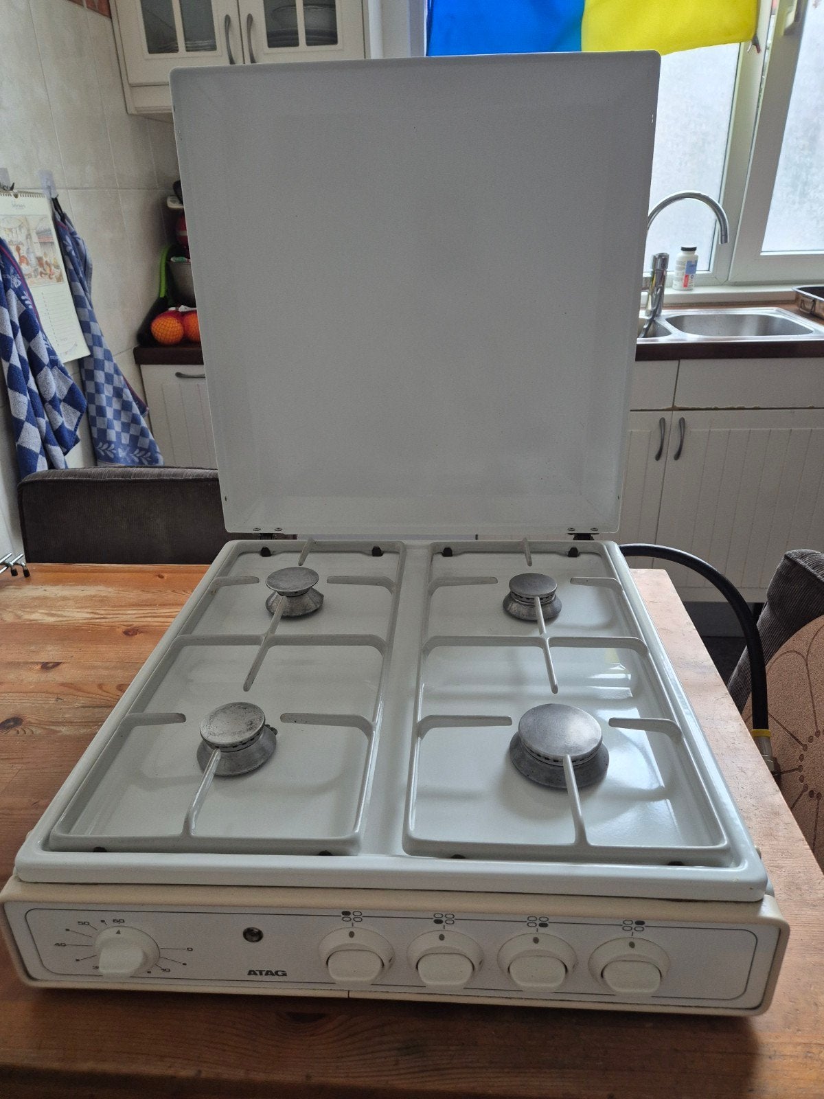 gasstel 4 pits, Witgoed en Apparatuur, Ophalen, Gebruikt, 4 kookzones, Gas