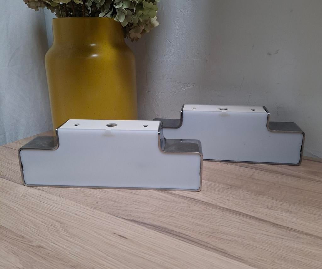Set van 2 vintage Bauhausstijl badkamerlampen., Ophalen of Verzenden, Kunststof