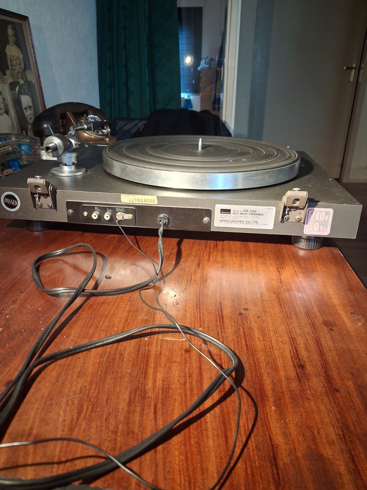 Sansui SR-222 Platenspeler - Kap licht beschadigd, Ophalen of Verzenden, Gebruikt, Platenspeler, Overige merken