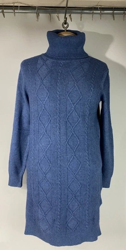Blauwe sweaterjurk| Tricotonic, Maat 38/40 (M), Blauw, Ophalen of Verzenden, Nvt