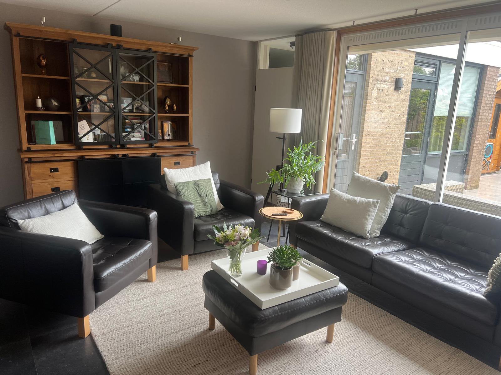 Set Ikea Landskrona bank + fauteuils + hocker, Ophalen, Gebruikt