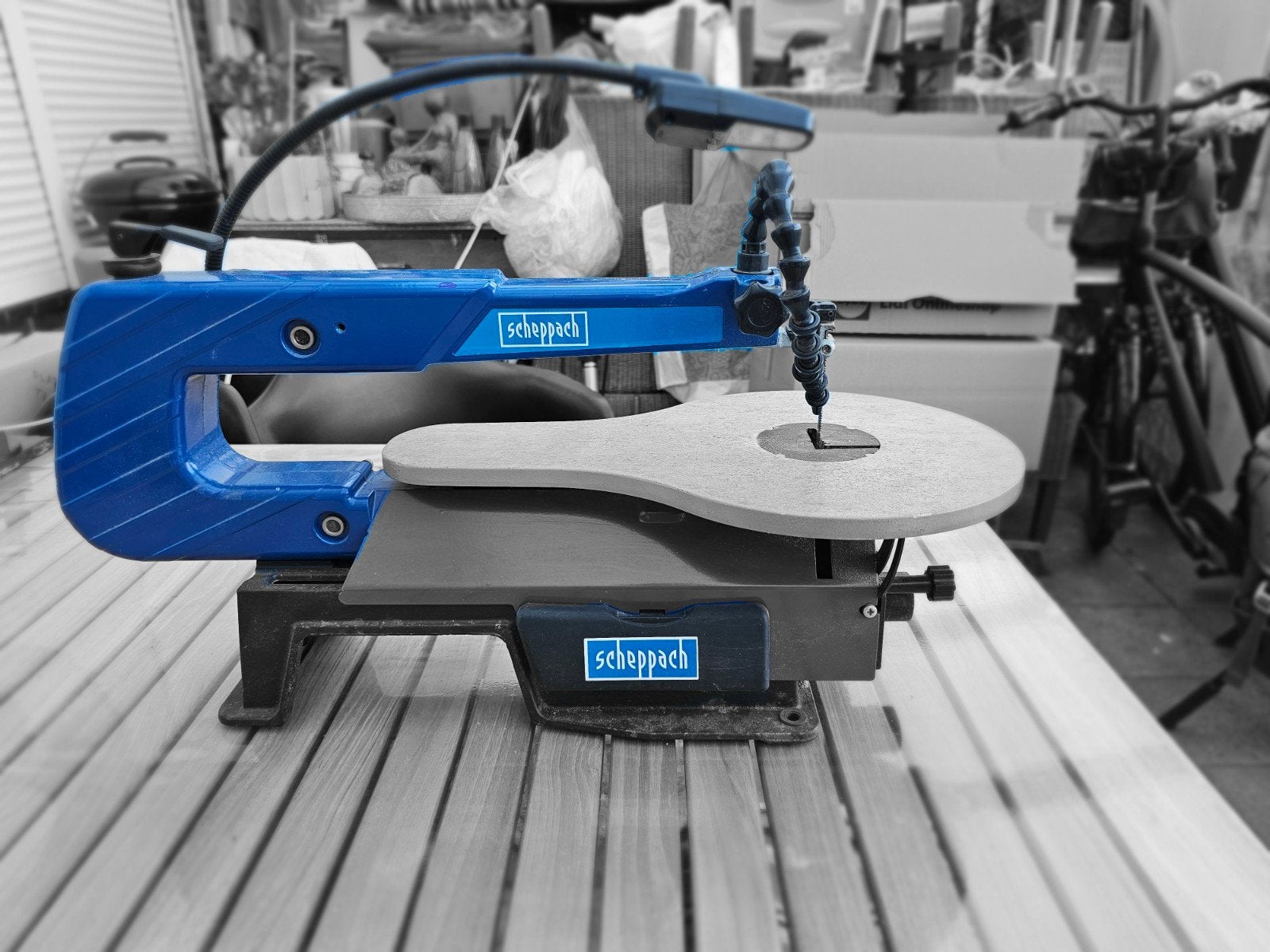 Scheppach Figuurzaag / Decoupeerzaag - Zo goed als nieuw, Ophalen, Minder dan 30 mm, Zo goed als nieuw, Minder dan 600 watt