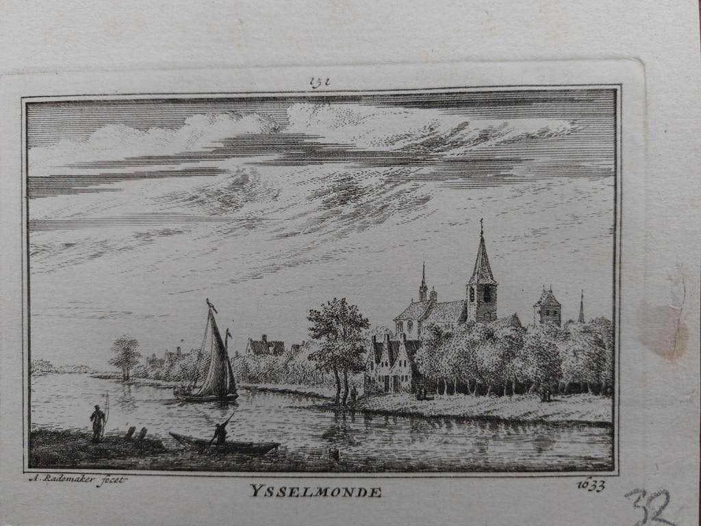 151 / Ysselmonde - IJsselmonde Gravure van A., Ophalen of Verzenden