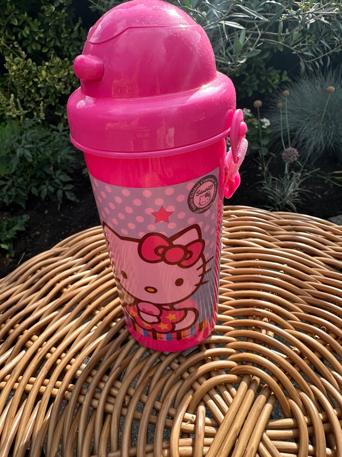 Drinkfles met rietje 500ml hello kitty NIEUW, Ophalen of Verzenden, Nieuw