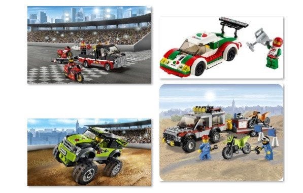 Lego City 5 sets MotorSport | zgan, City, Lego, Ophalen of Verzenden, Zo goed als nieuw