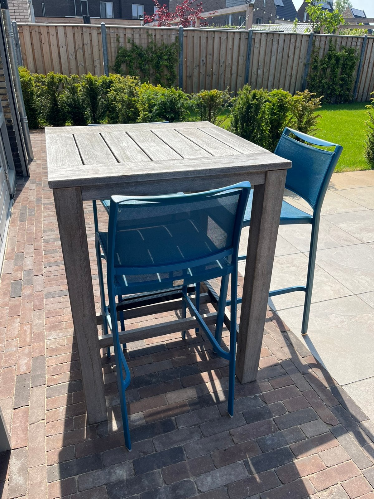Apple Bee Hawaii barstoelen blauw  3 stuks, Tuin en Terras, Ophalen, Kunststof