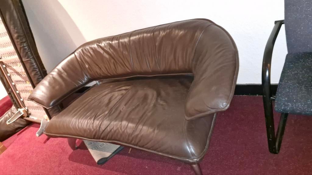 Leather sofa- 2 pieces 100€, Ophalen of Verzenden, Gebruikt, 75 tot 100 cm