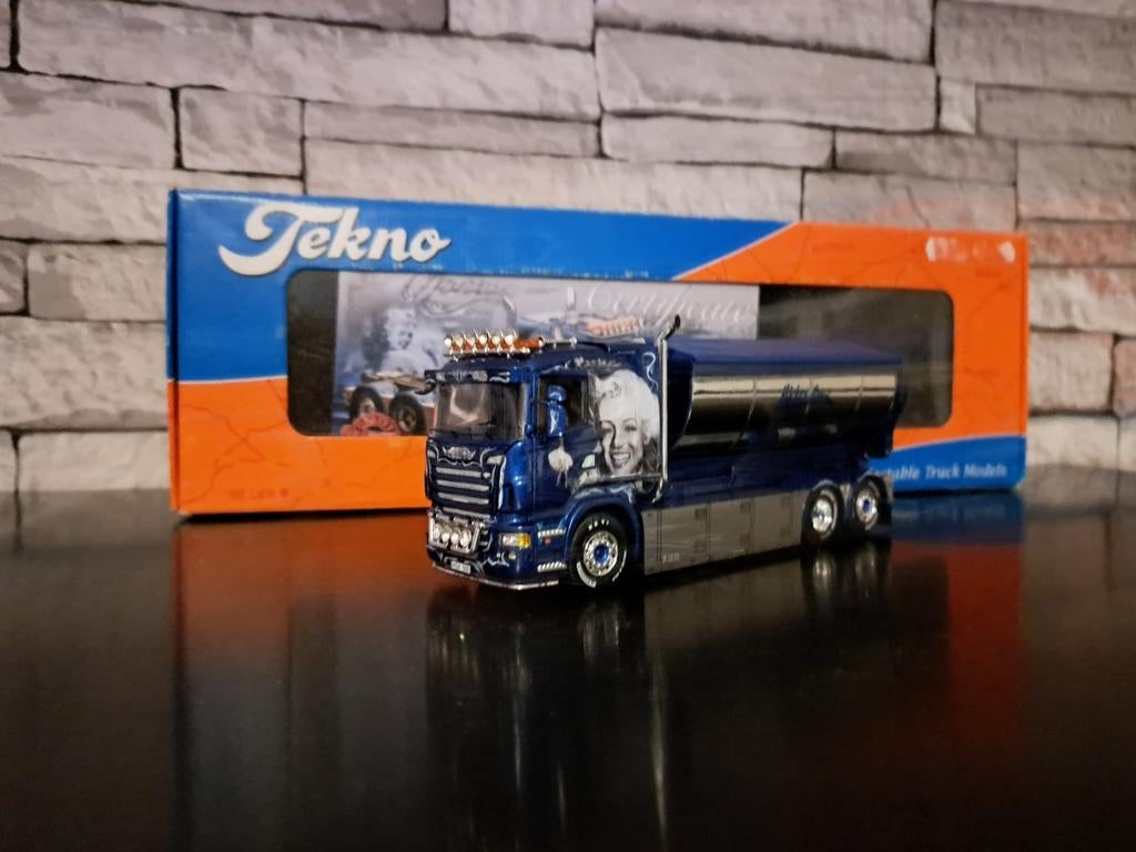 Tekno Scania Mickes, Hobby en Vrije tijd, Modelauto's | 1:50, Ophalen of Verzenden, Zo goed als nieuw, Bus of Vrachtwagen, Tekno