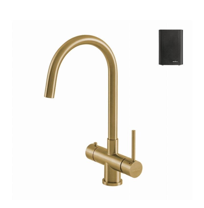 Selsiuz Push & Turn 3-in-1 Rond Gold + originele boiler, Ophalen, Nieuw, Kraan