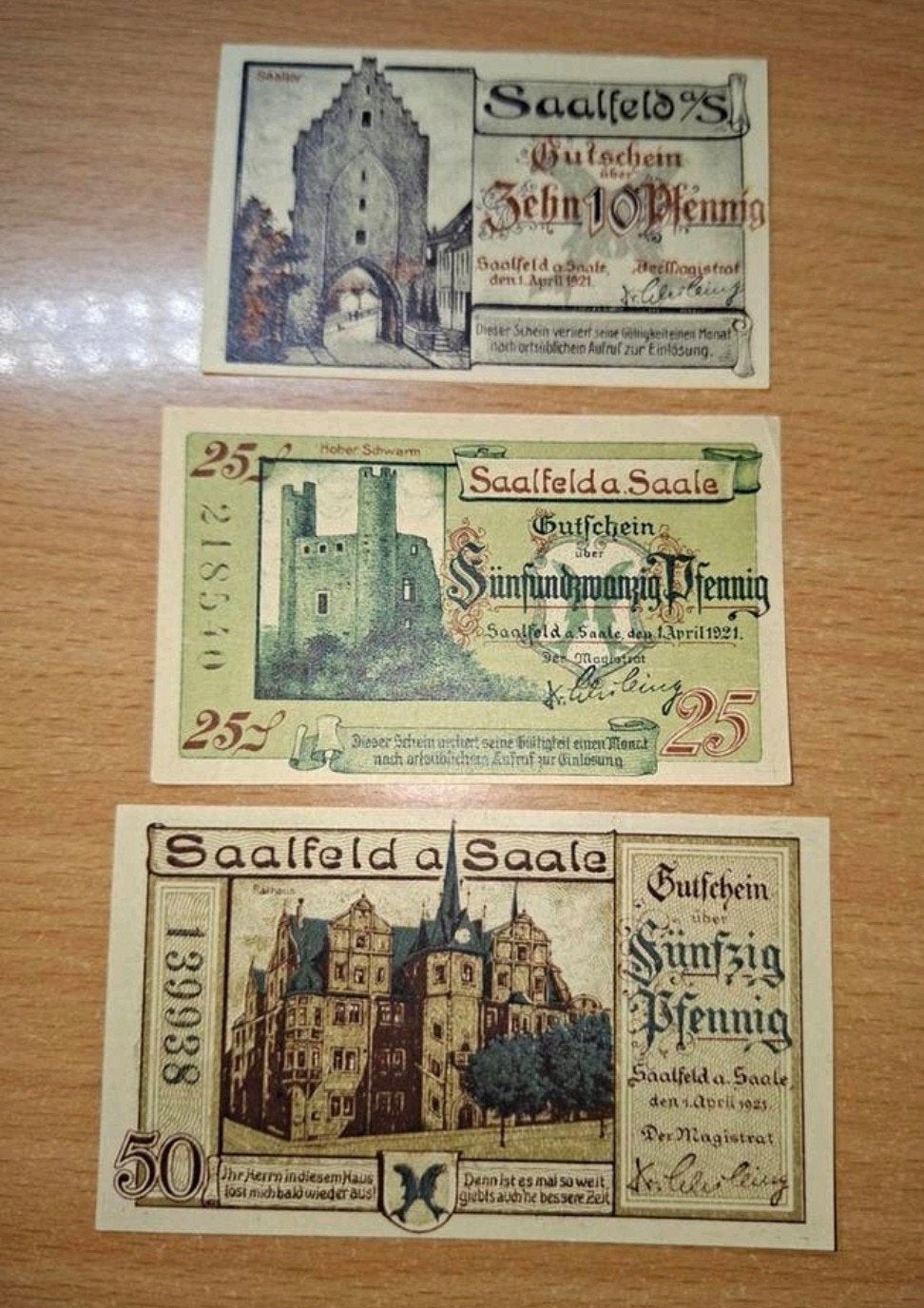 Duits Notgeld Saalfeld Noodgeld, Ophalen of Verzenden, Duitsland